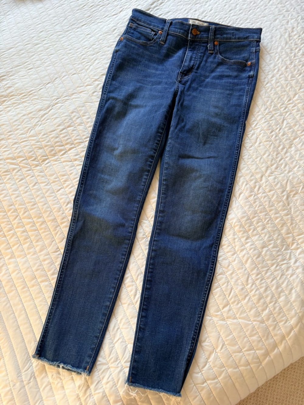 Madewell Dark Blue High-Rise Skinny Jeans